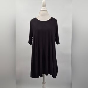 LTX Sportswear 3XL Black Tunic Pockets NWOT Plus Flowy Business Casual